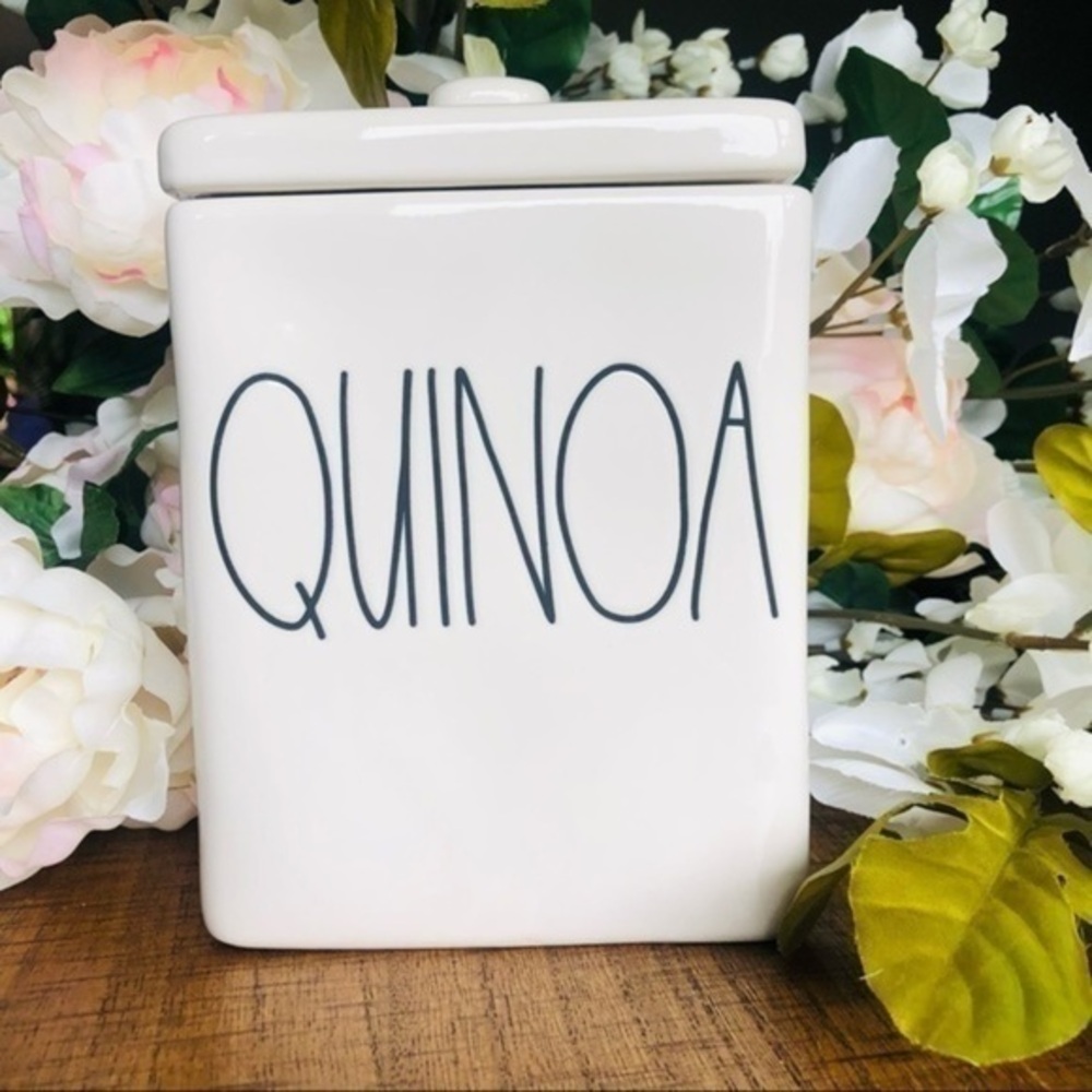 Rae Dunn QUINOA Ceramic Canister Farmhouse Kitchen Storage NWT
